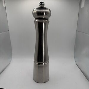 Trudeau 12" Stainless Steel Professional Salt Mill Kitchen Dining Foodie Gift
